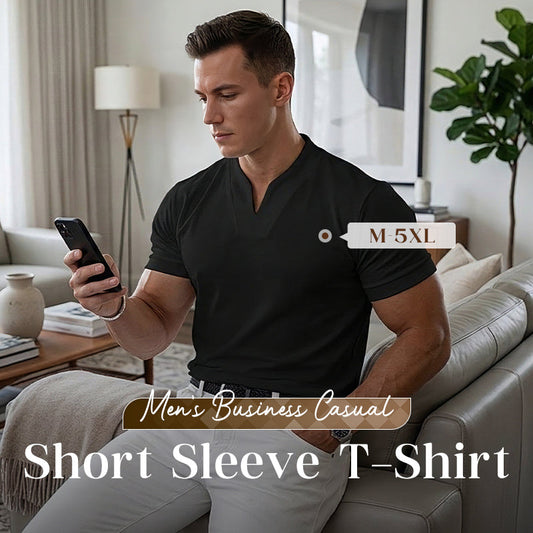 ⏰ Now 50% OFF💎Men Gentlemans Business Short Sleeve Fitness T-shirt