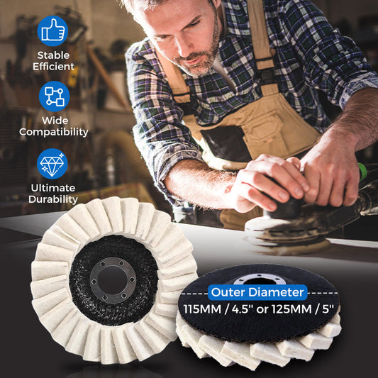 🔥⚙️ BUY 1 GET 1 FREE! 🔥⚙️ Wool Felt Flap Polishing Disc – High-Performance, Fine Polishing & Long-Lasting Use ✨