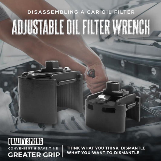 🛠️ 50% OFF NOW! 🔧 Adjustable Oil Filter Wrench – Greater Grip, Time-Saving & Durable Spring Design 🚗